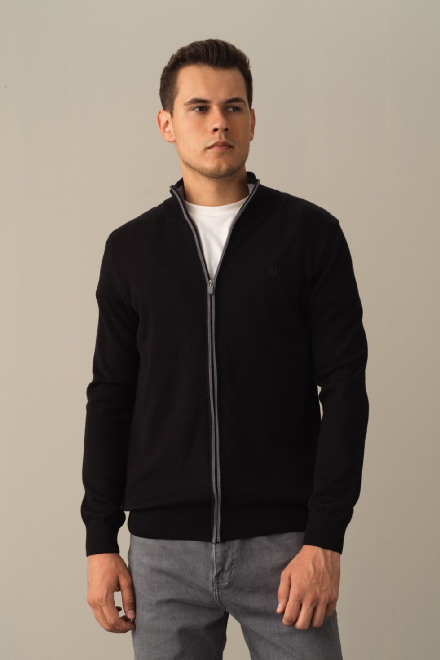 Sweater with zip MCL 18366-SIYAH