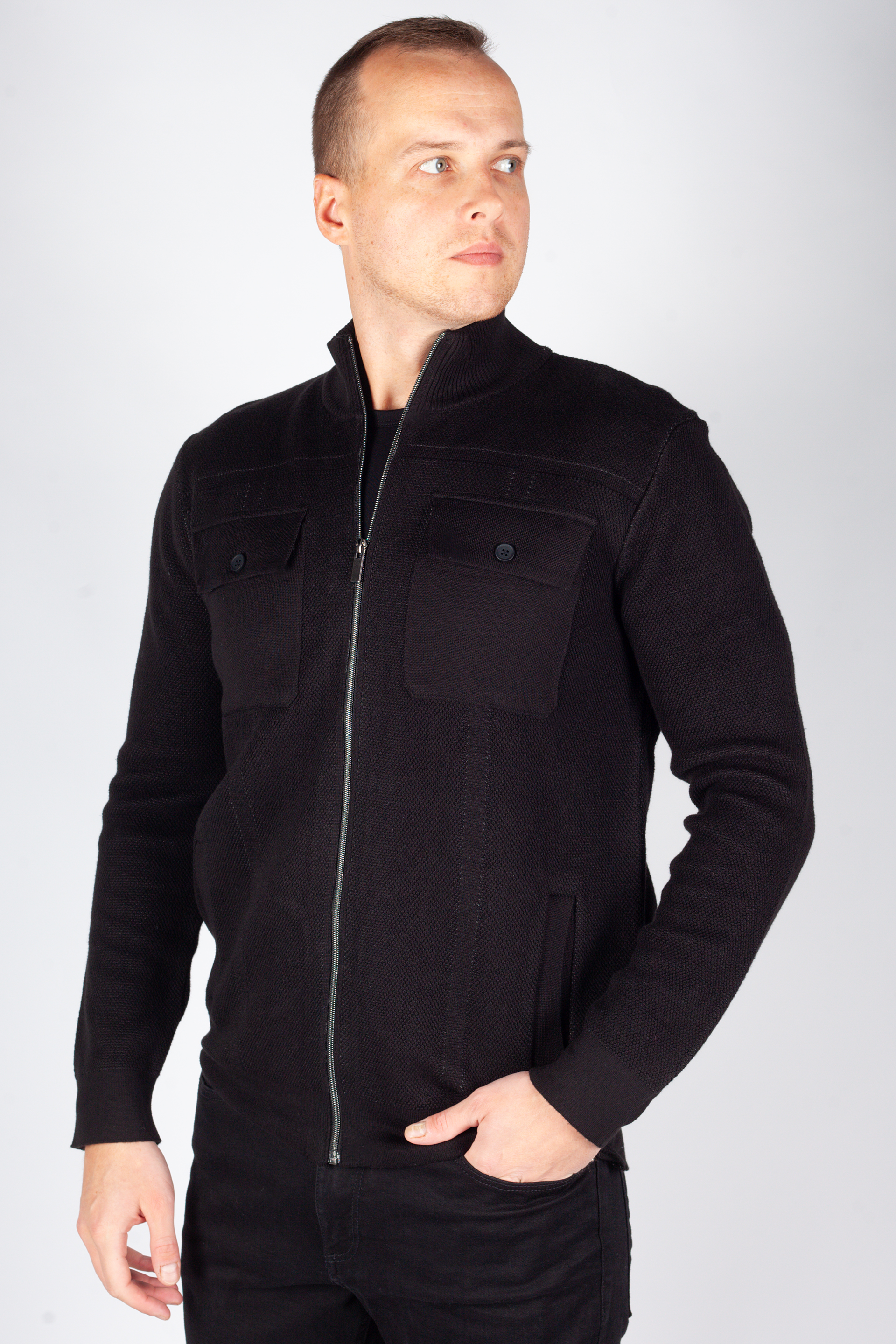 Sweater with zip MCL 33742-SIYAH