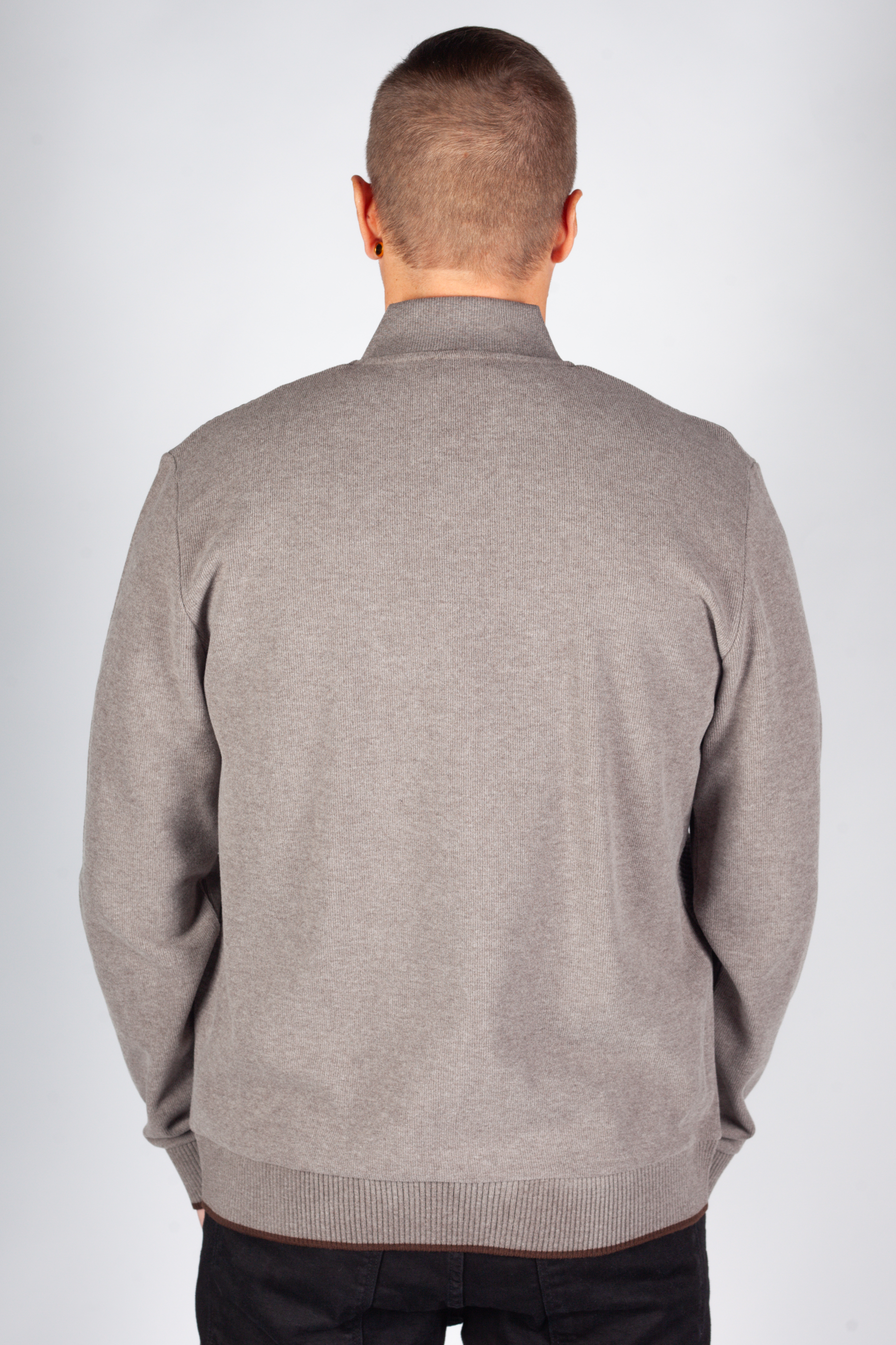 Sweater with zip MCL 40450-KAHVEMELANJ