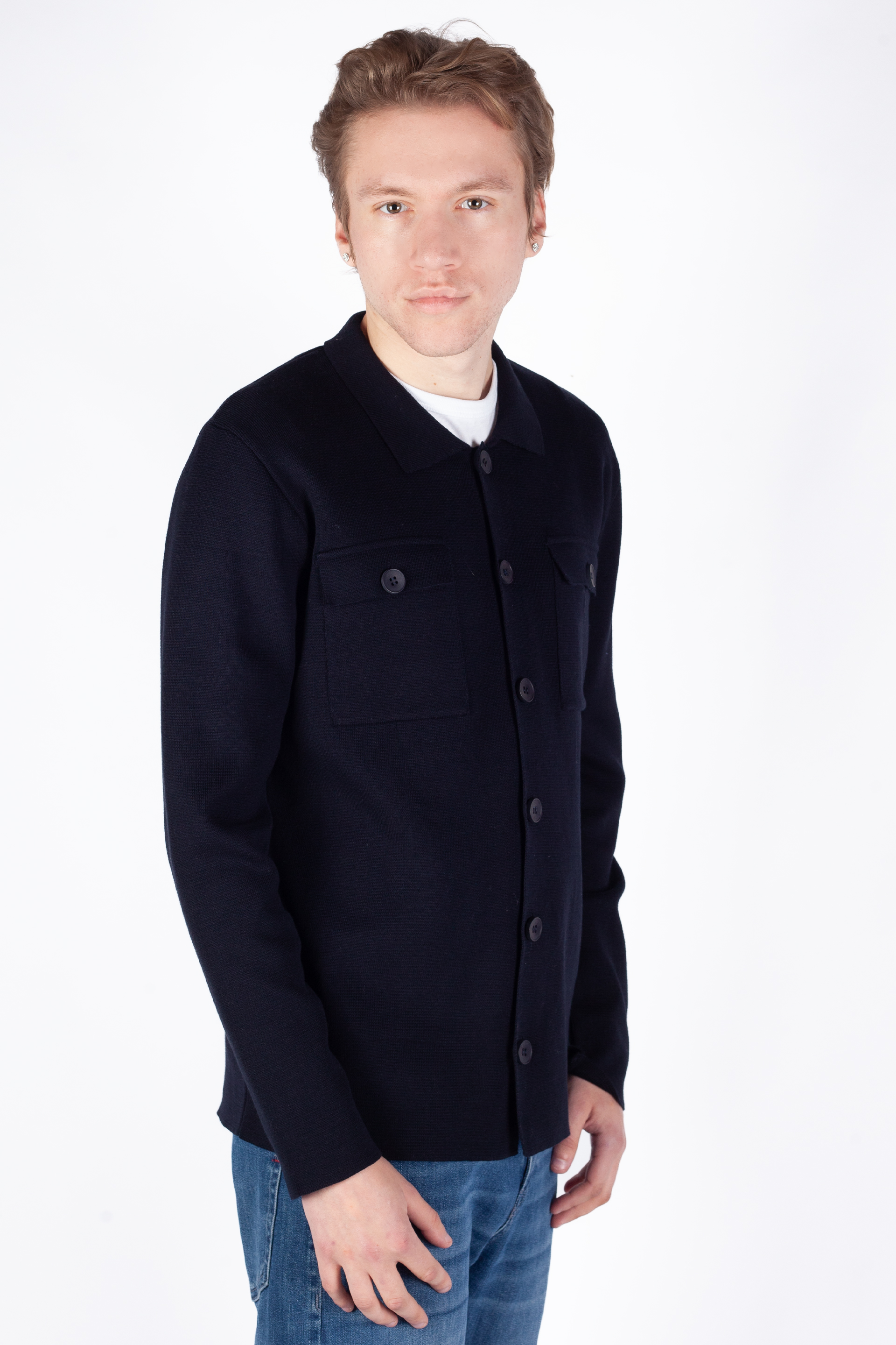 Sweater with zip XINT 801676-LACIVERT