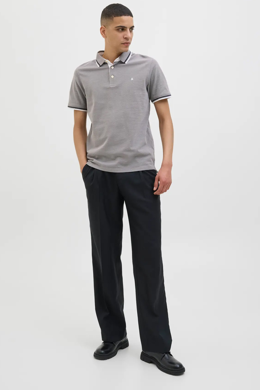 Polo shirt JACK & JONES 12136668-Ultimate-Grey