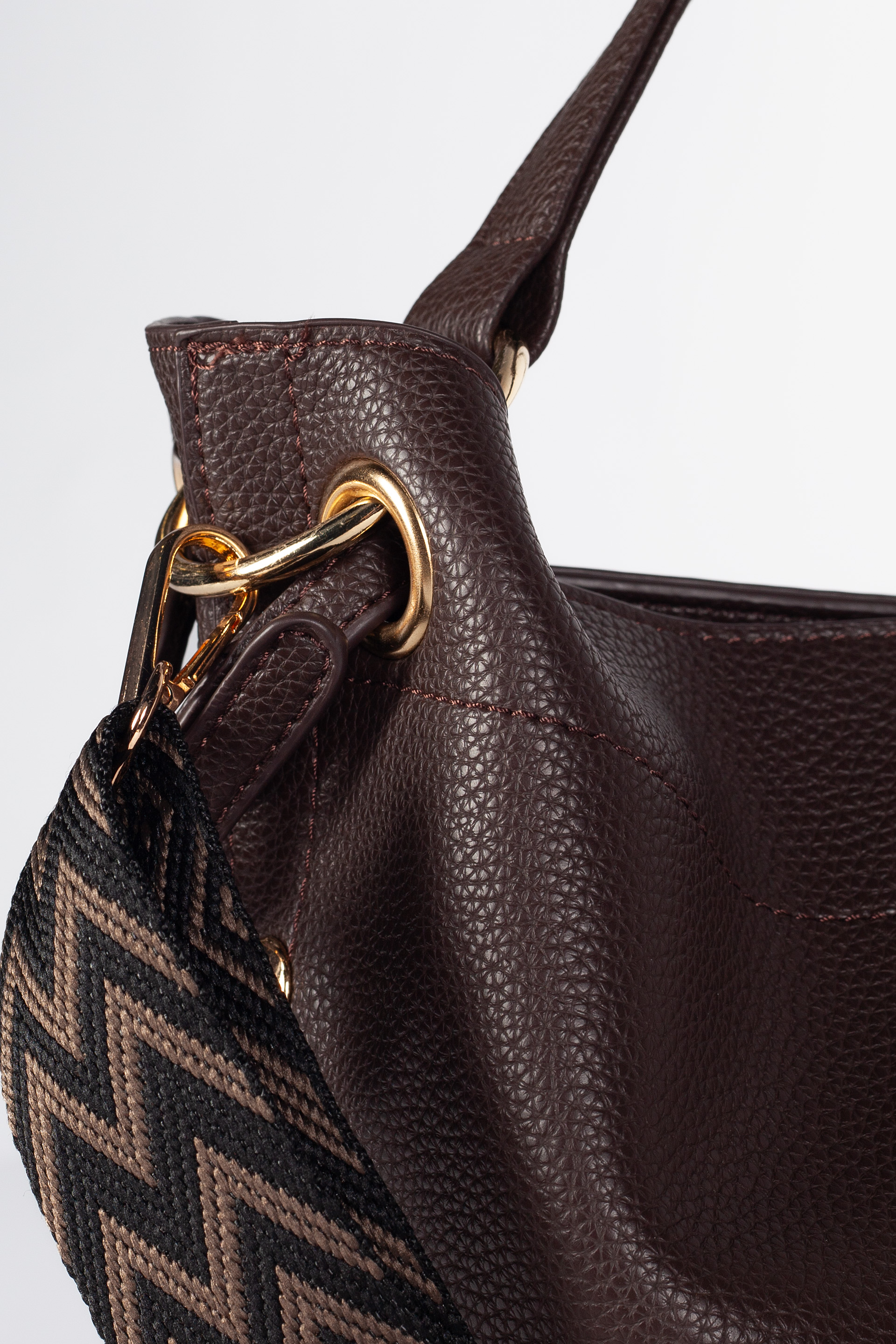 Handbag FLORA&CO H6966-CHOCOLAT