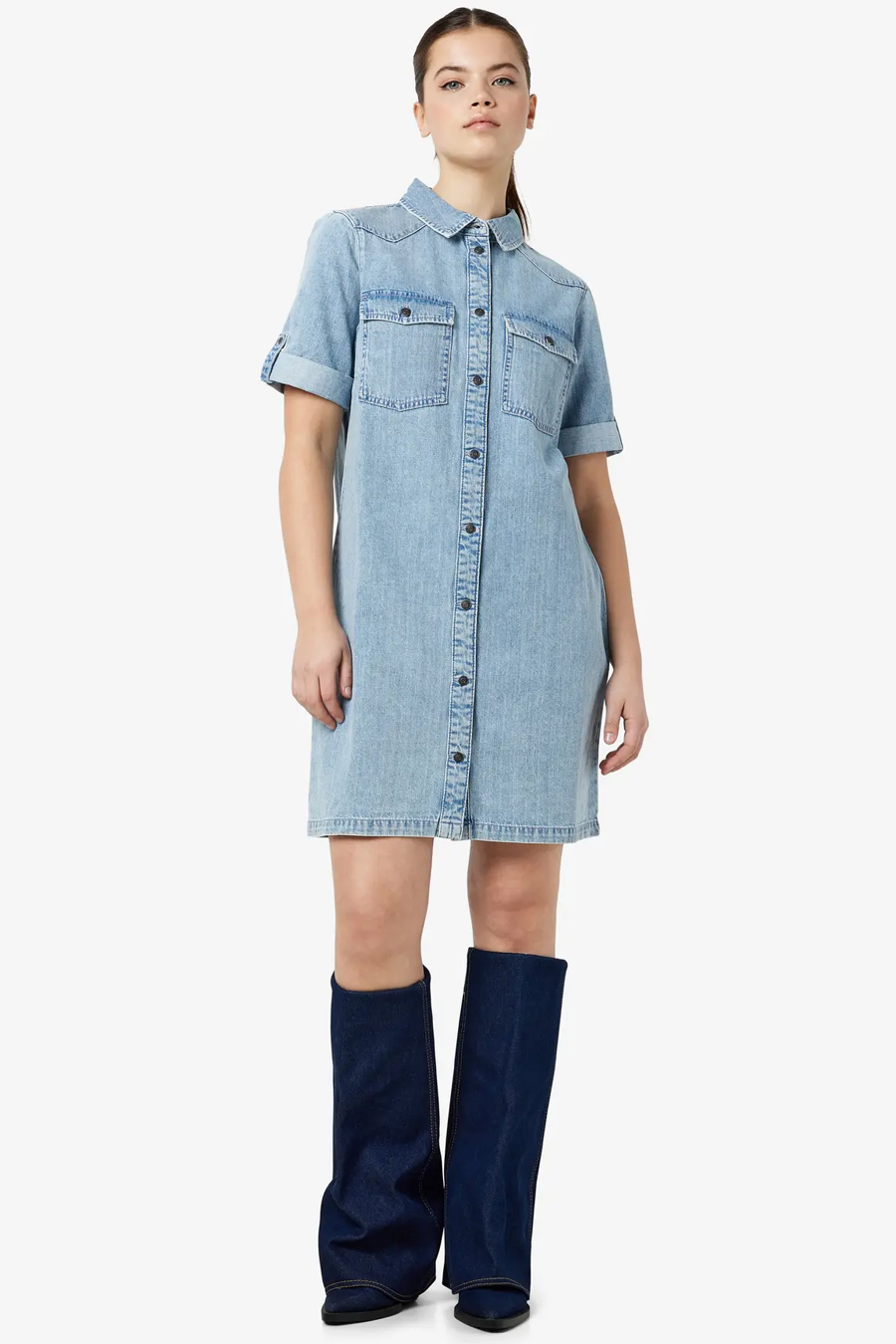 Denim dress NOISY MAY 27030041-Light-Blue