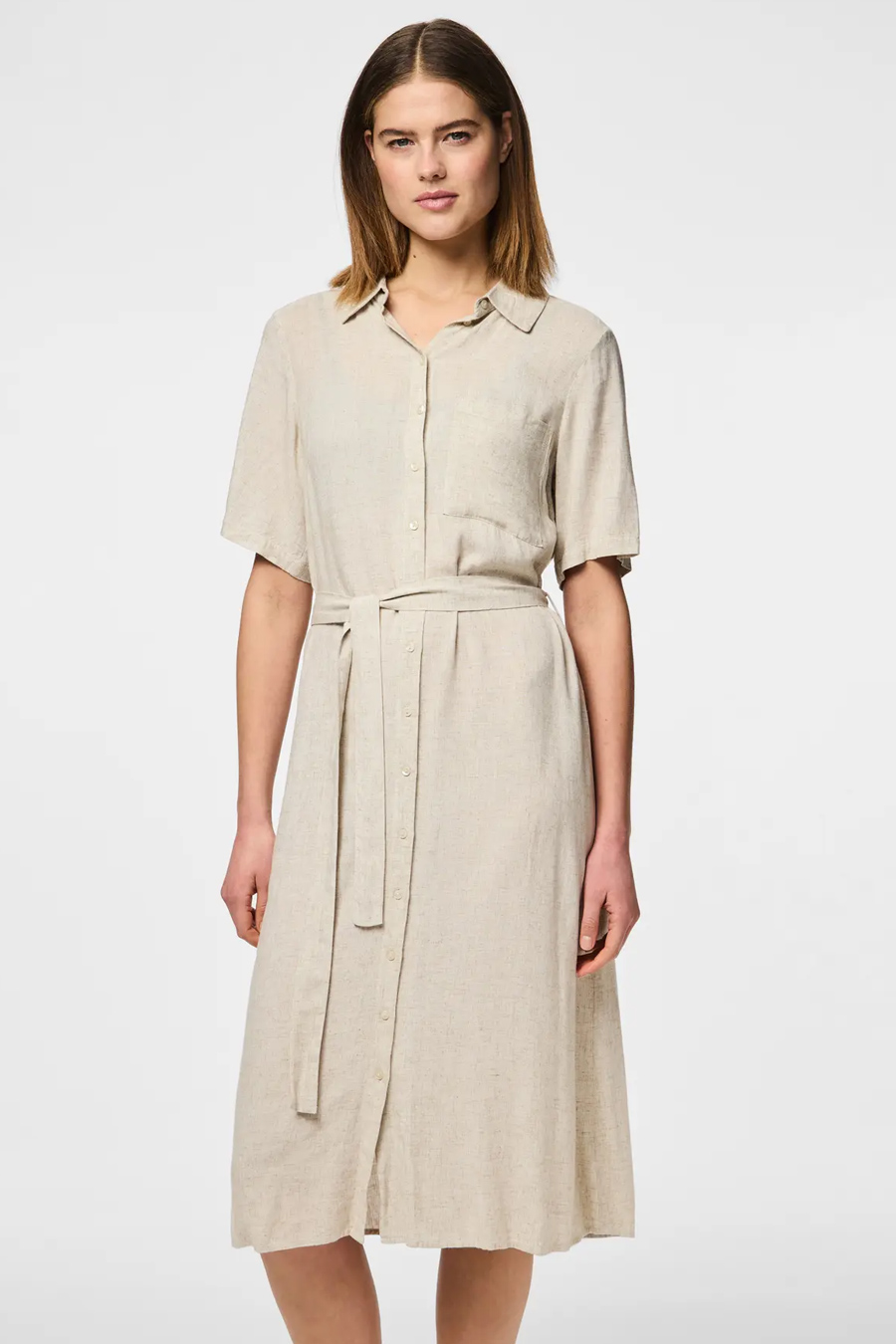 Dress PIECES 17152063-Birch-MELANGE