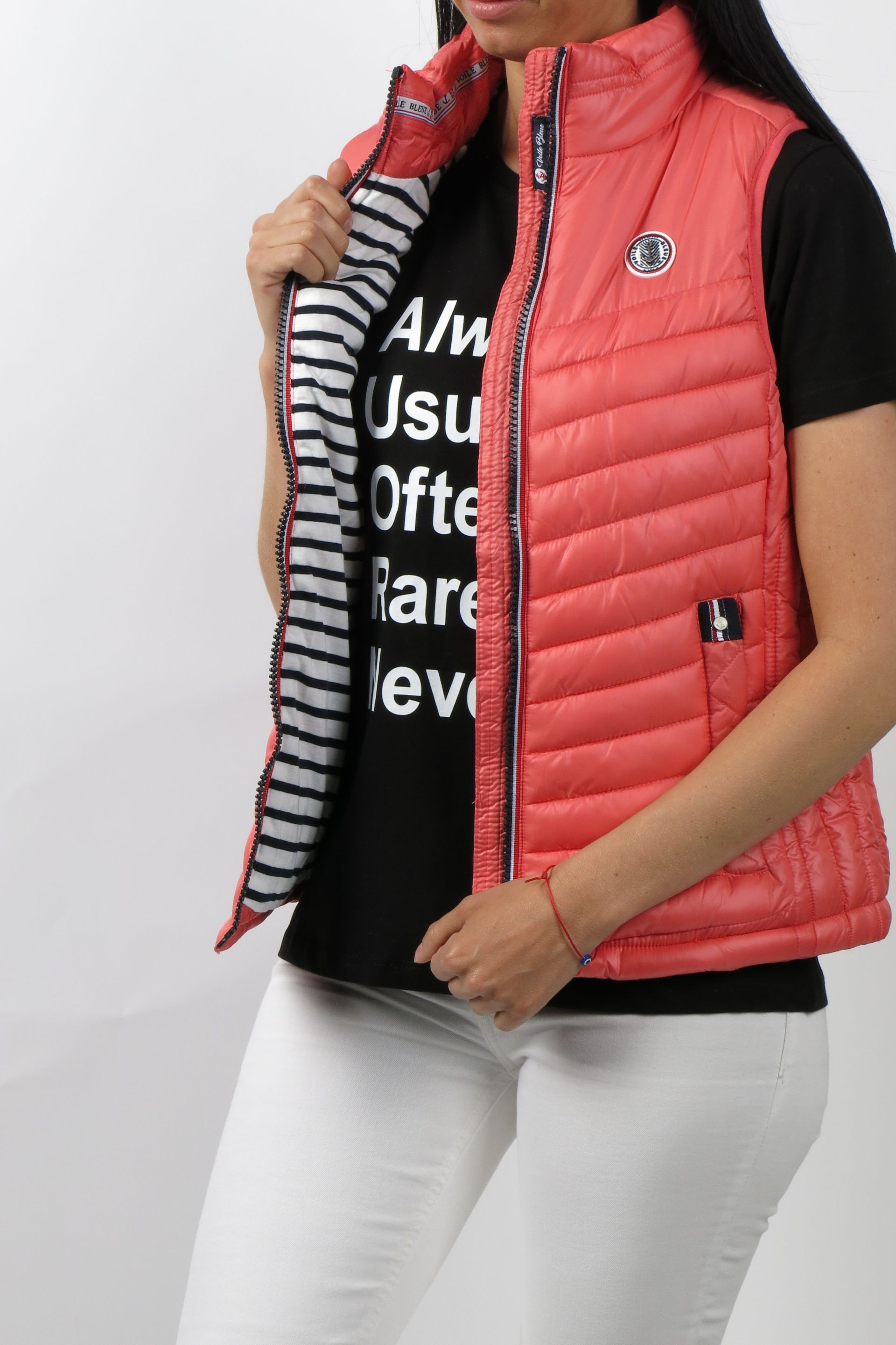 Vest VOILE BLEUE ARETHA-CORAIL