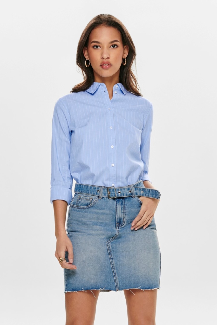Long-sleeve shirt JACQUELINE DE YONG 15149877-Cashmere-Blue