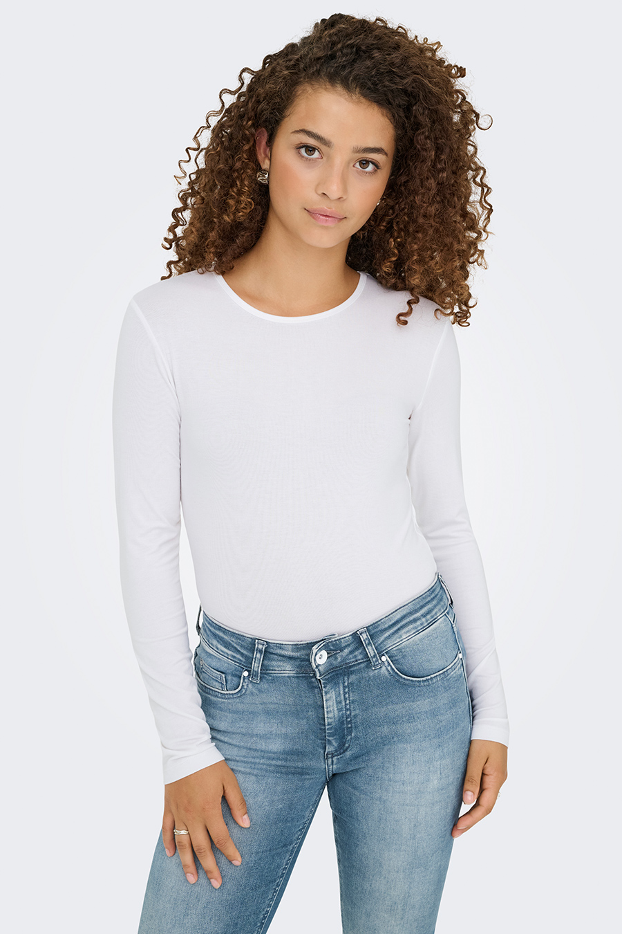 Long-sleeve T-shirt JACQUELINE DE YONG 15272092-White