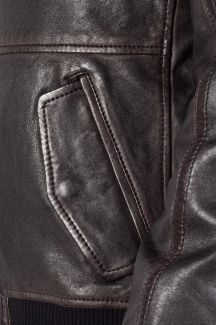 Leather jacket with lining GIPSY 1201-0624-brown