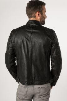 Leather jacket MAURITIUS 1201-0669-black-beige