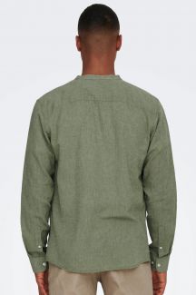 Linen shirt ONLY & SONS 22019173-Swamp
