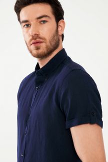 Linen shirt MCL 32491-LACIVERT