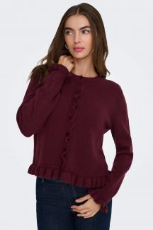 Cardigan JACQUELINE DE YONG 15363485-Maroon-Banner