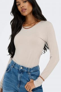 Long-sleeve T-shirt JACQUELINE DE YONG 15272092-Chateau-Gray