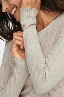 Long-sleeve T-shirt ONLY 15291987-Pumice-Stone