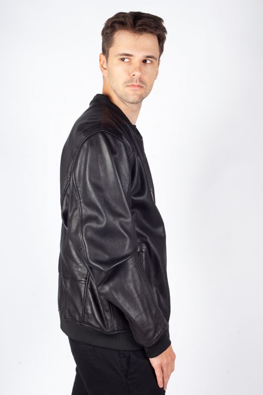 Leather jacket DEERCRAFT 3701-0159-black