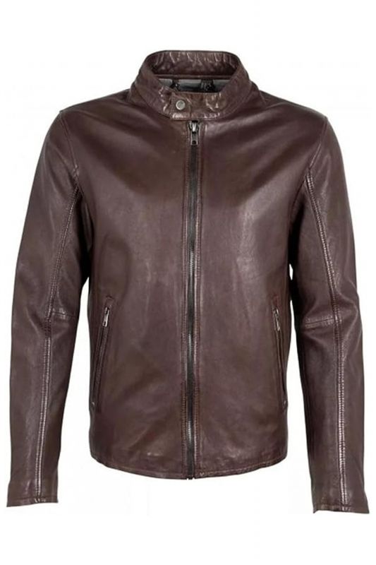 Leather jacket DEERCRAFT DMKaris-LANIV-dk-brown