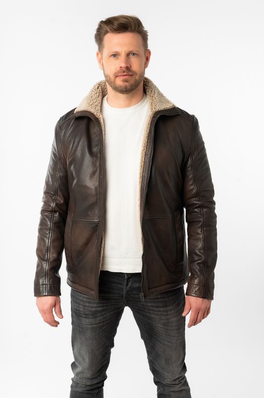Leather jacket MAURITIUS 1201-0796-antique-brown