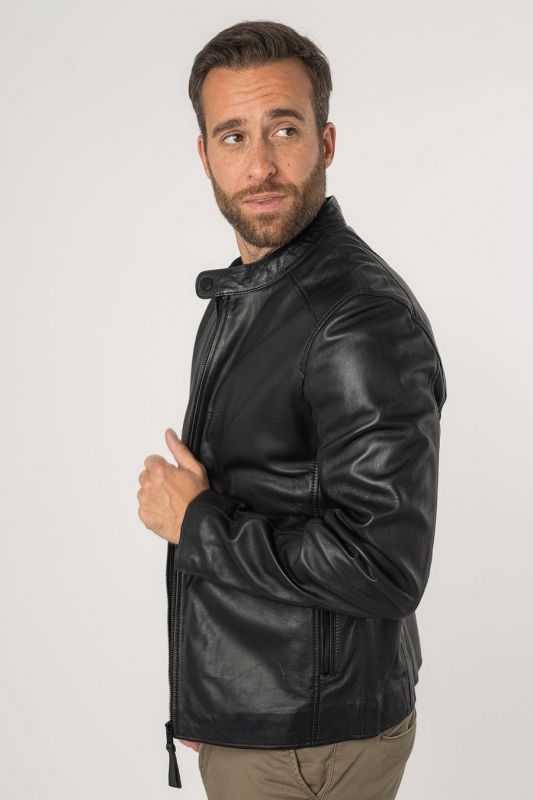Leather jacket MAURITIUS 3201-0021-dark-navy