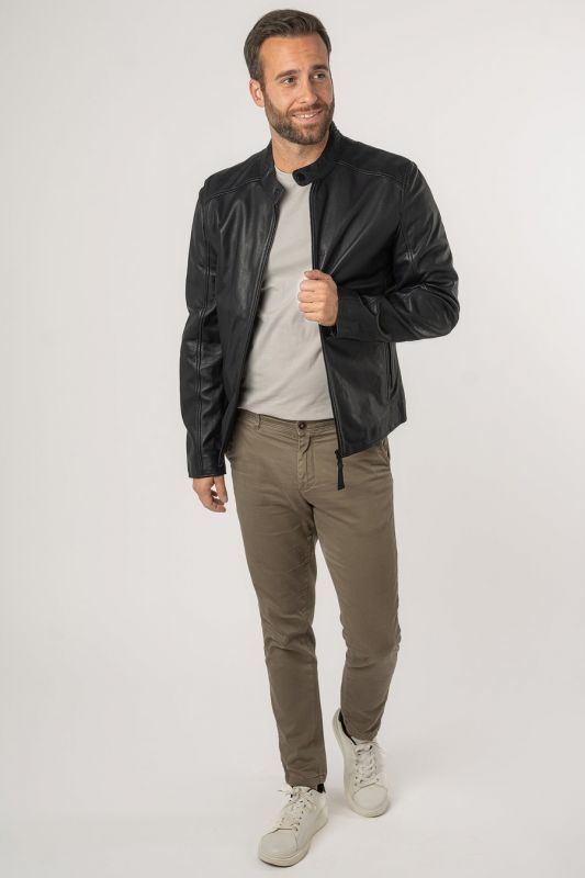 Leather jacket MAURITIUS 3201-0021-dark-navy