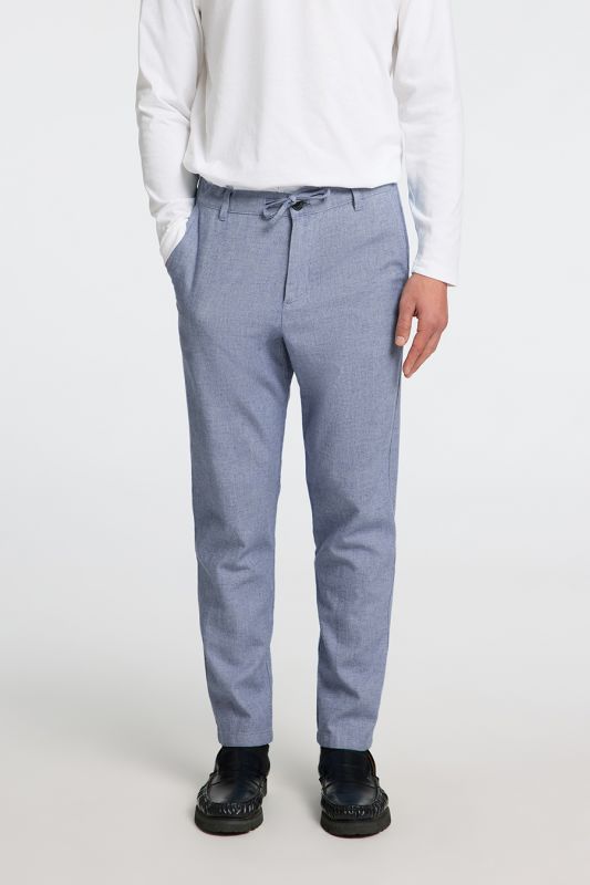 Linen trousers SELECTED 16087636-Cashmere-Blue