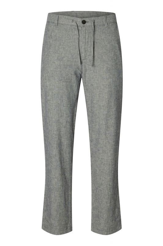 Linen trousers SELECTED 16087636-Sky-Captain