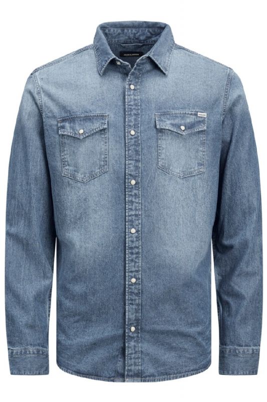 Denim shirt JACK & JONES 12138115-Medium-Blue