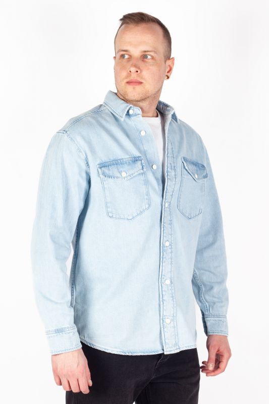 Denim shirt JACK & JONES 12275137-Light-Blue