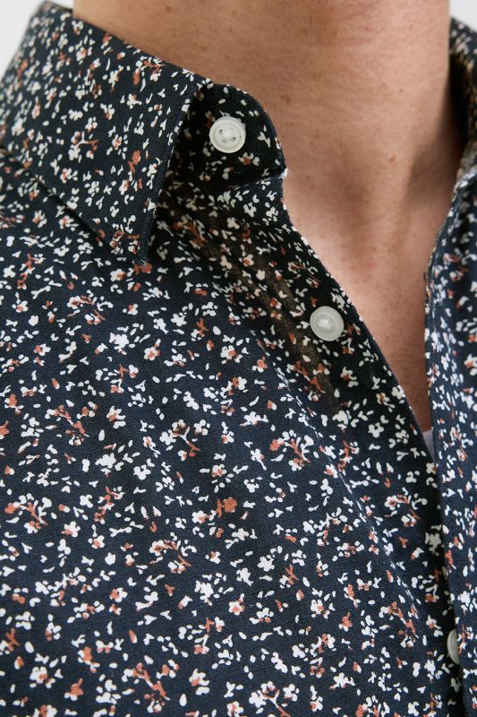 Linen shirt JACK & JONES 12274951-Night-Sky