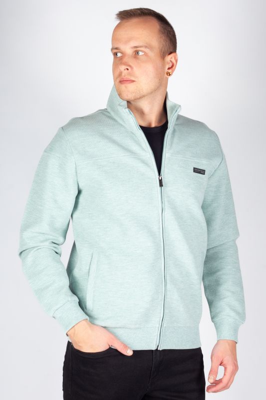 Sweater with zip MCL 40352-MINT-MELANJ