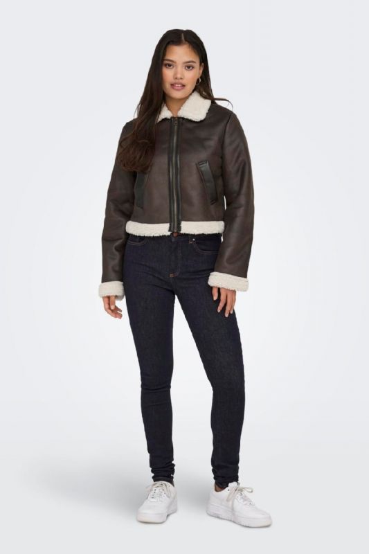 Leather jacket ONLY 15324138-Mole-PUMICE-ST