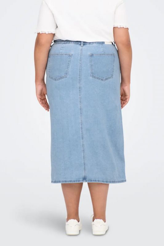 Denim skirt ONLY CARMAKOMA 15324767-Light-Blue