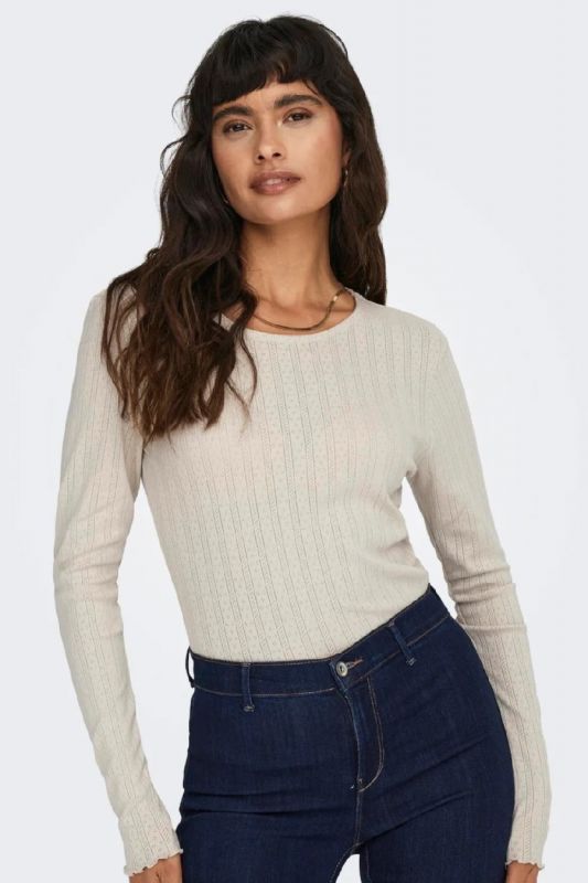Long-sleeve T-shirt ONLY 15291987-Pumice-Stone