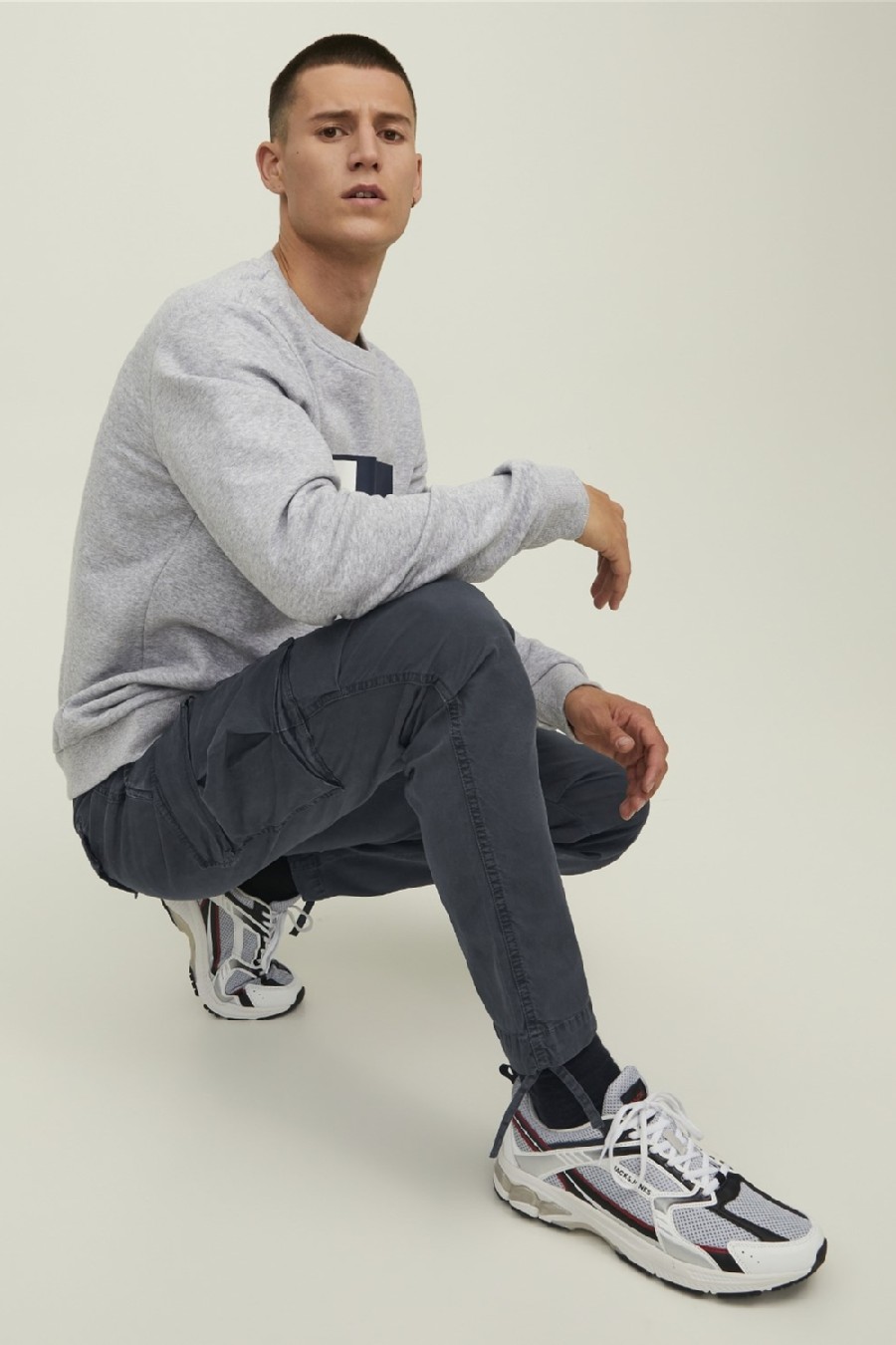 Cargo housut JACK & JONES 12216664-Asphalt