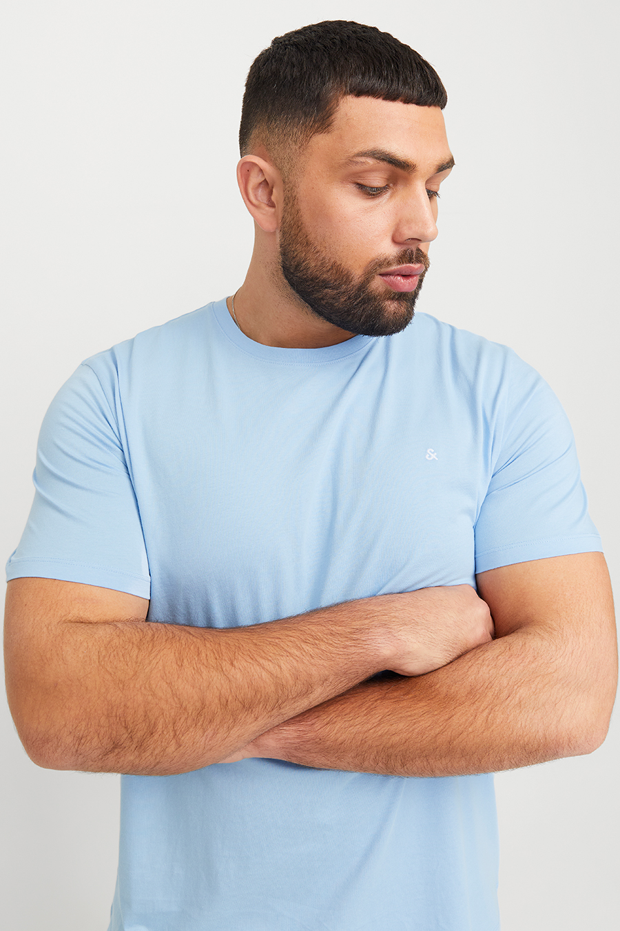 T-paita JACK & JONES 12253778-Chambray-Blue