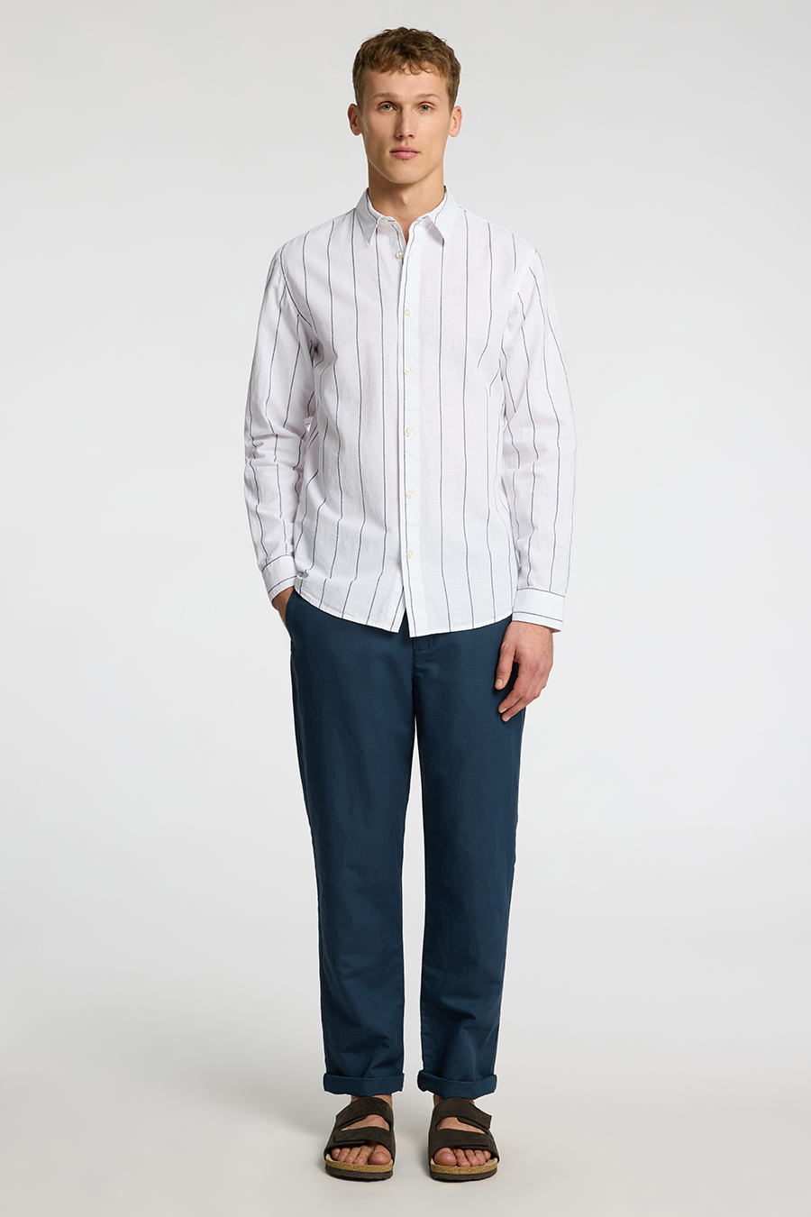 Pellava paita SELECTED 16079056-White