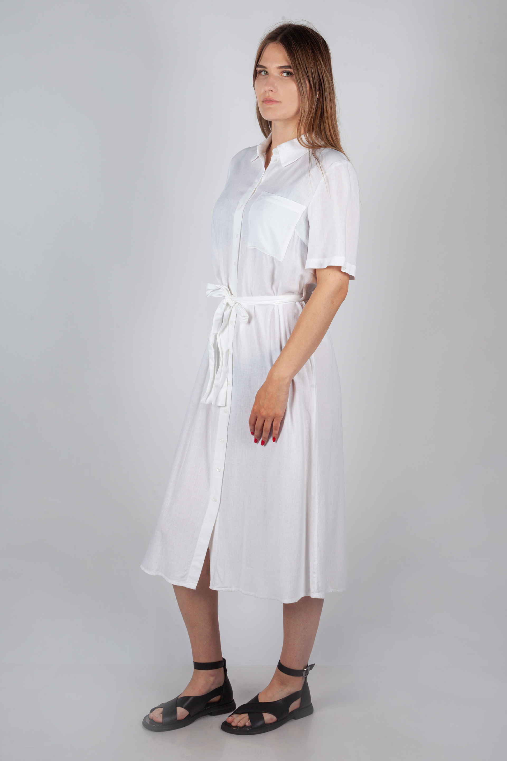 Vapaa-ajan mekko PIECES 17152063-Bright-White