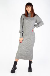Neulottu mekko ONLY 15315390-Medium-Grey
