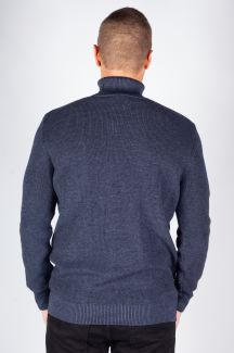 Korkea kaulus villapaita MCL 33811-INDIGOMELANJ