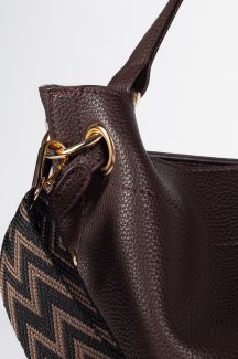 Olkalaukku FLORA&CO H6966-CHOCOLAT