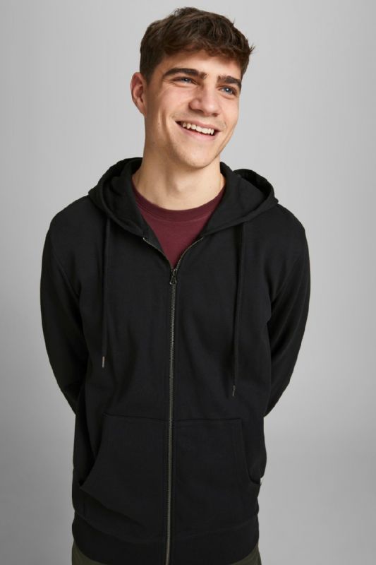 Vetoketjullinen huppari JACK & JONES 12181901-Black