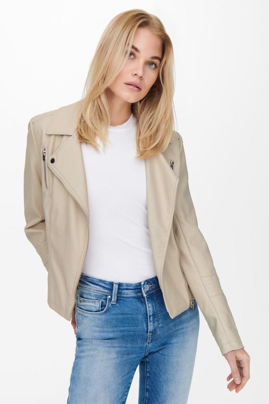 Nahkatakki ONLY 15153079-Silver-Lining