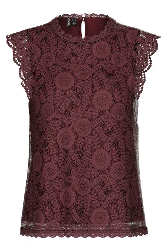 T-paita PIECES 17120454-Tawny-Port