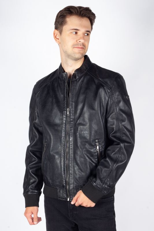 Nahkatakki MAURITIUS 1901-0006-black