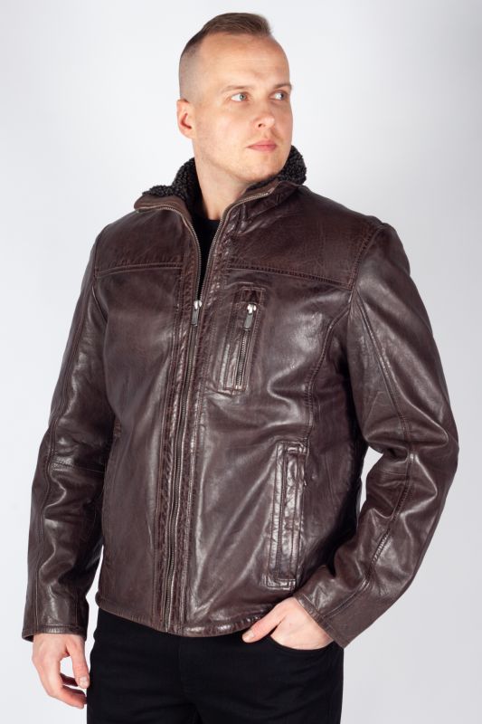 Nahkatakki DEERCRAFT 3701-0163-dark-brown