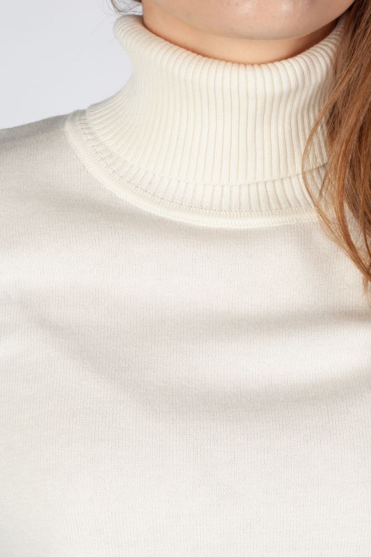 Korkea kaulus villapaita XINT 851119-EKRU