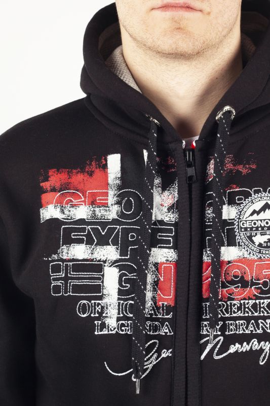 Vetoketjullinen huppari GEOGRAPHICAL NORWAY GUTTA-BLACK