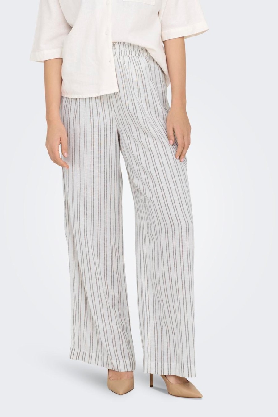 Medžiaginės kelnės ONLY 15315843-Bright-White