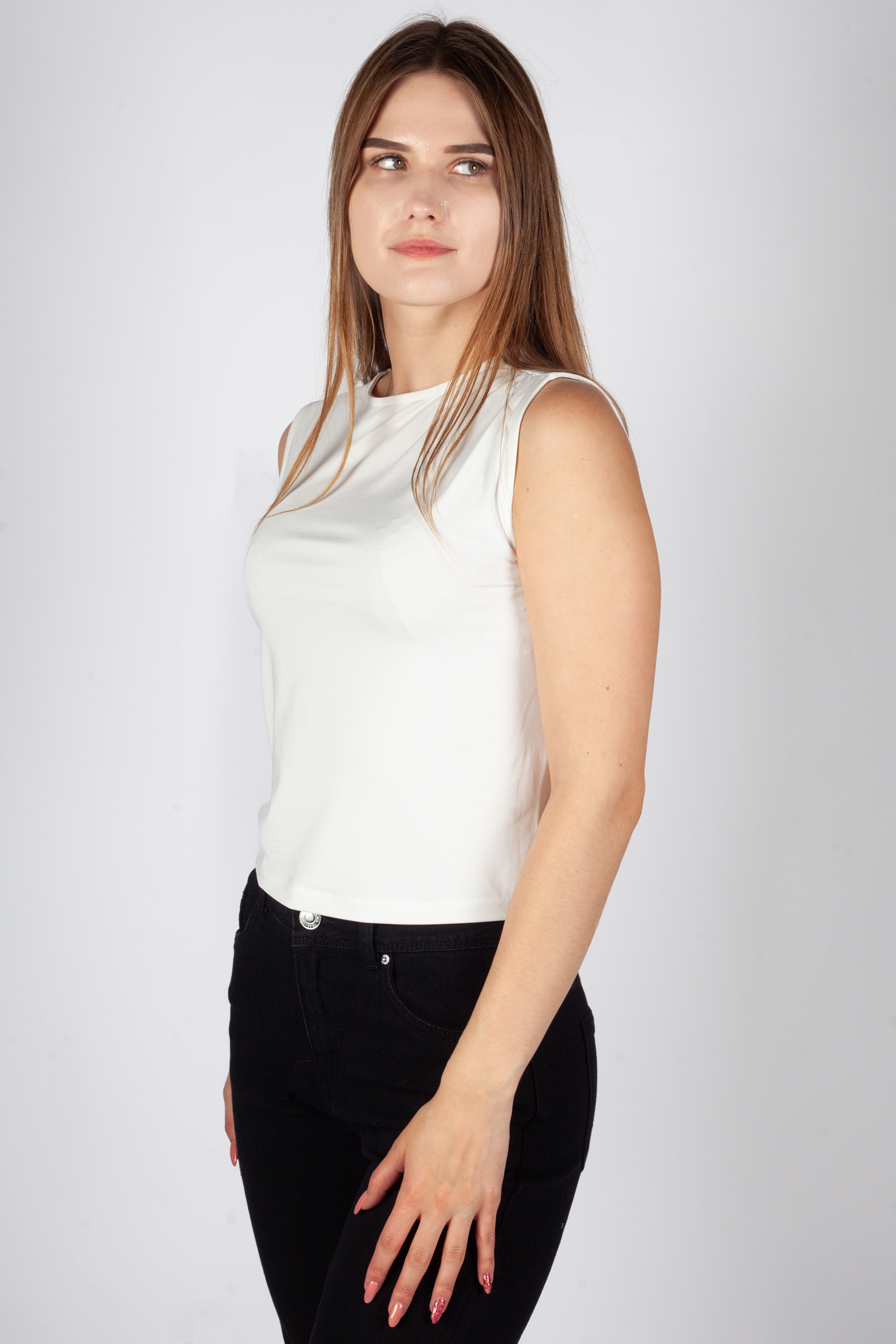 Marškinėliai be rankovių ONLY 15368887-Cloud-Dancer