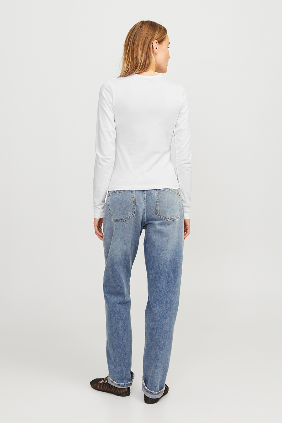 Marškinėliai ilg. rankovėmis JJXX 12258414-Bright-White