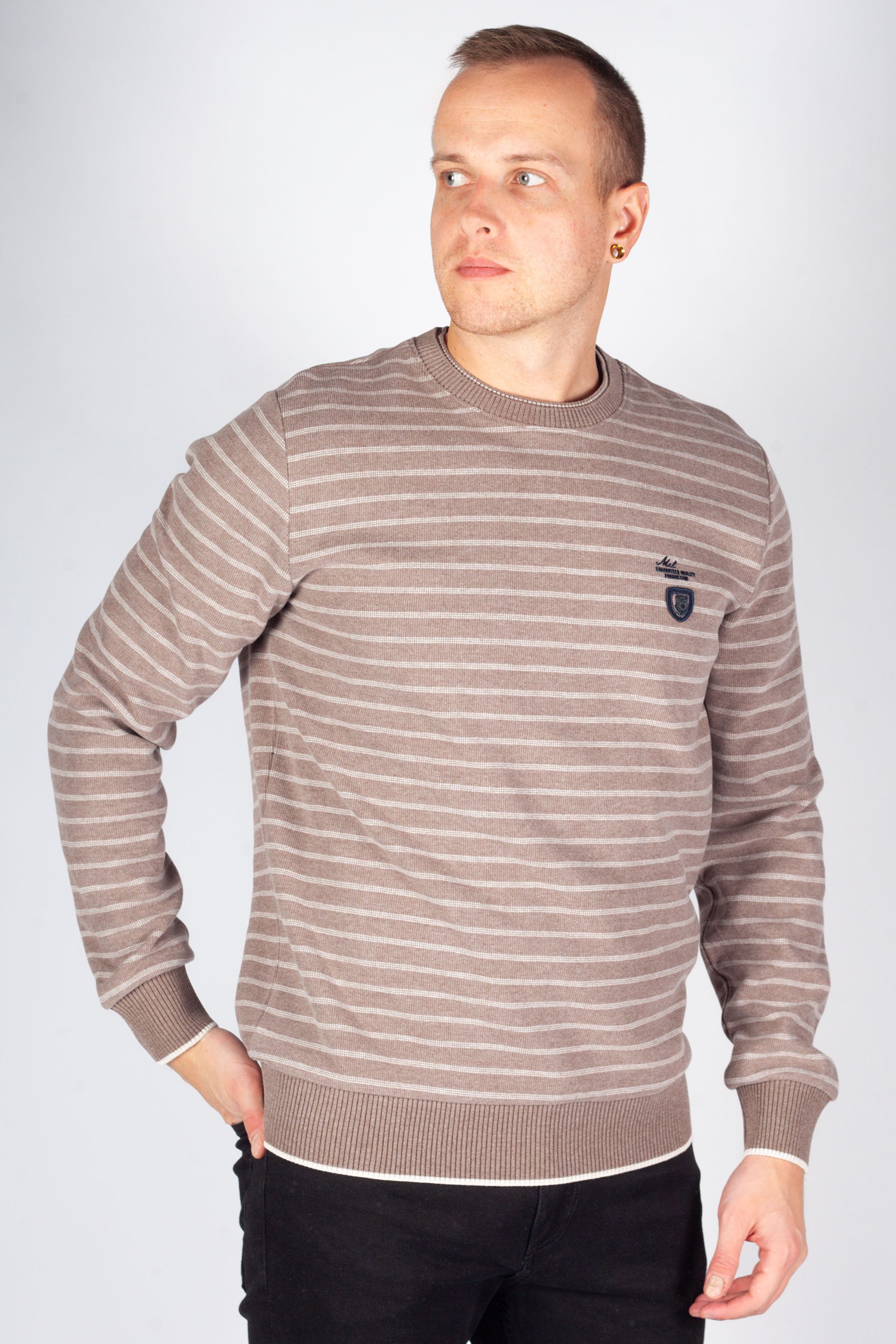 Megztinis MCL 39681-KAHVE-MELANJ